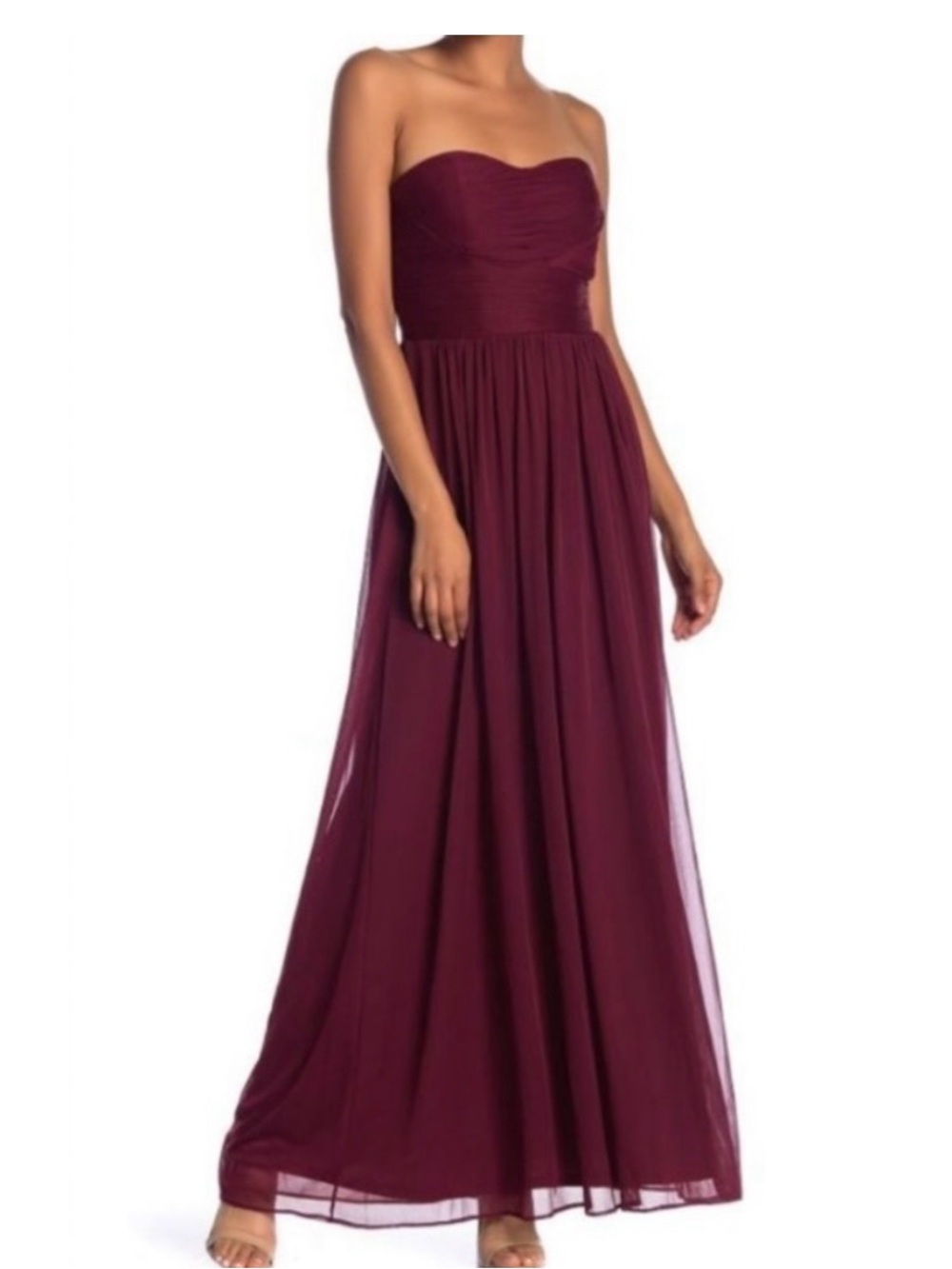 NWT MARINA Sz 6 Wine Chiffon formal/bridesmaid Dress